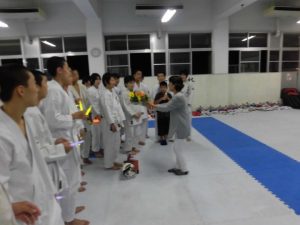 空手部壮行会